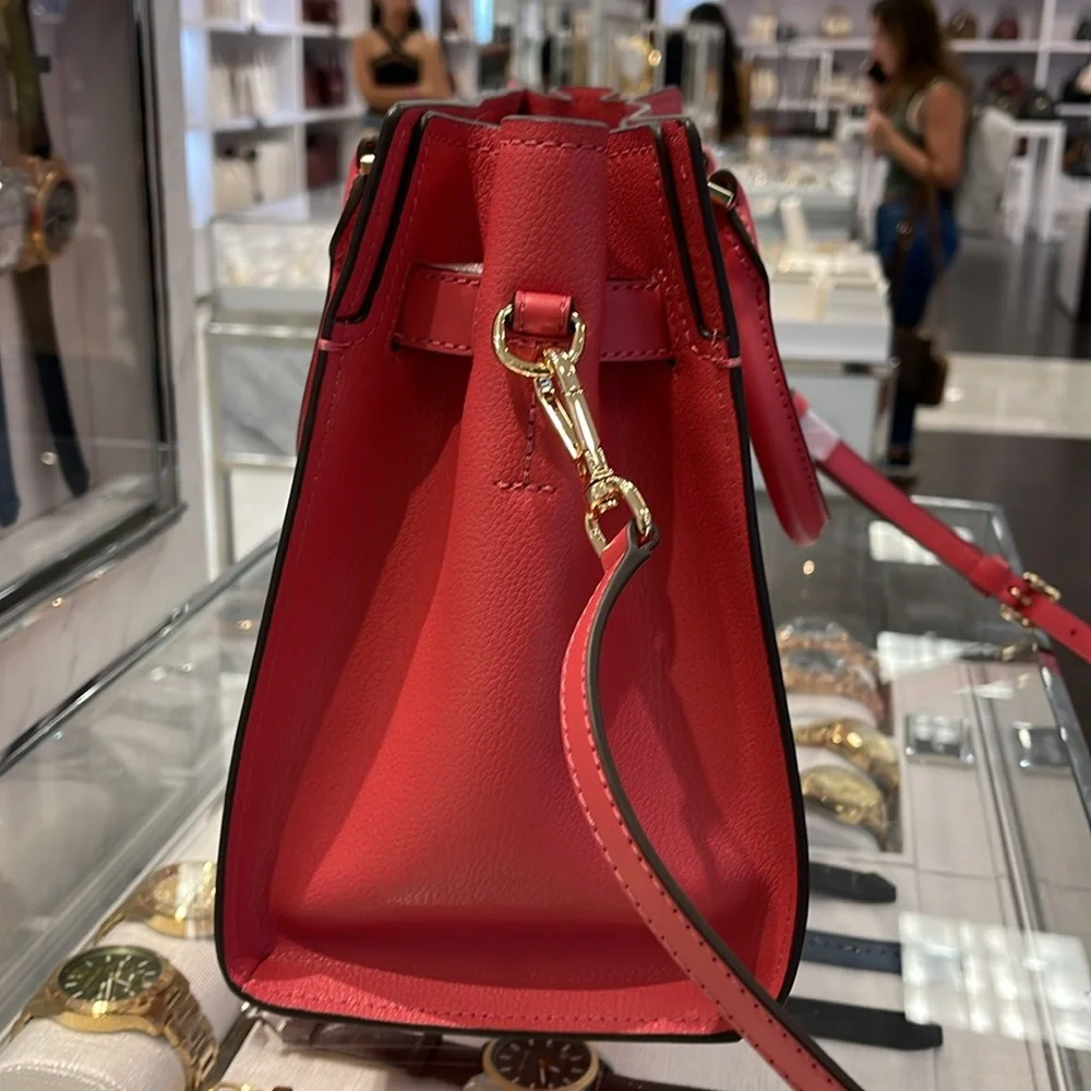 MICHAEL KORS HAMILTON MEDIUM SATCHEL 
 COLOR: LIGHT BERRY SHERBET 
NWT - Picture 7 of 16